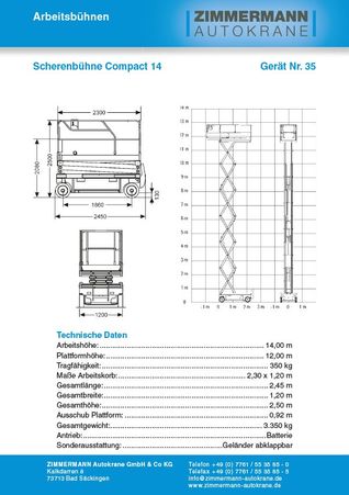 Scherenbühne Compact 14 (Gerät Nr. 35)