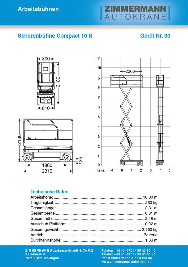 Scherenbühne Compact 10 N (Gerät Nr. 30)