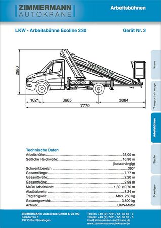 LKW-Arbeitsbühne Ecoline 230 (Gerät Nr. 3)